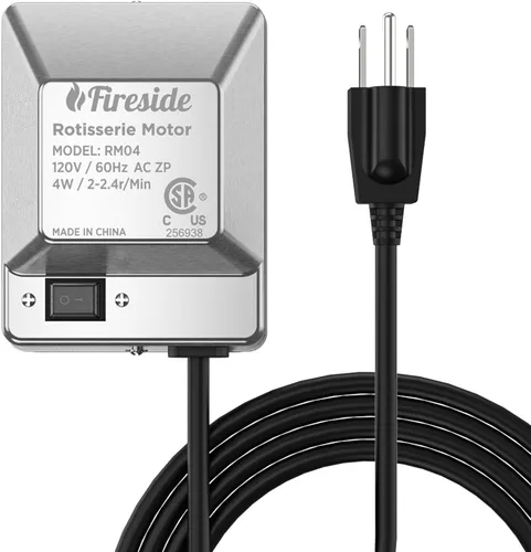 Miniatura 8 de TURBRO Kit de Asador de Acero Inoxidable para Parrillas de Gas con Caja de Cocción de hasta 39'' - Incluye Motor Eléctrico de 4W, Varilla de Asador