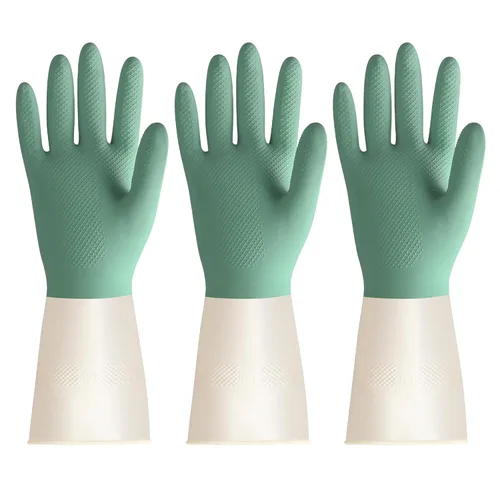 Miniatura 8 de BOOMJOY Guantes de limpieza de nitrilo, resistentes, para lavar platos, reutilizables, grandes, para cocina, baño, jardinería, trabajos o cuidado