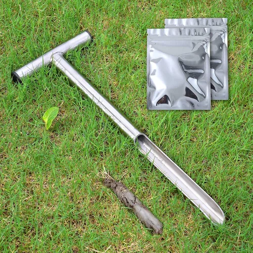 HiHydro Sonda Muestreadora de Suelo Tubular de Acero Inoxidable con Mango Estilo T Kits de Prueba de Suelo que Satisfacen la Profundidad de Muestreo