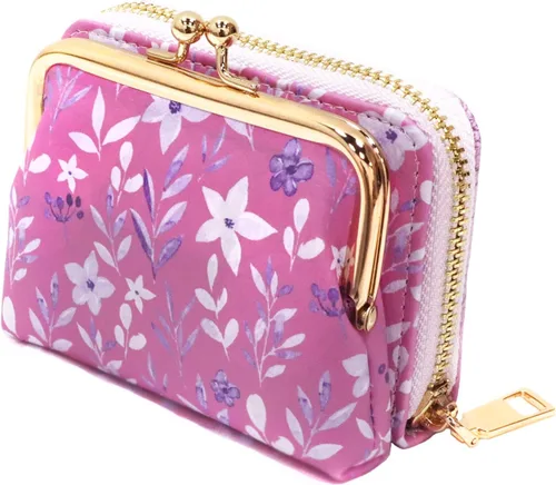Billetera 2 en 1, tarjetero con monedero Cion, cartera AirTag para mujer, bonita bolsa para rejilla con funda de bloqueo, diseño minimalista con