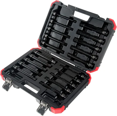 SUNEX TOOLS 2637L Juego de 20 destornilladores hexagonales de impacto de 1/2 pulgada de 6 pulgadas ¼ a 9/32 pulgadas y de 0.236 in a 0.669 in,