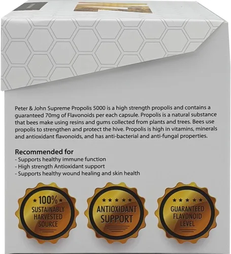 Miniatura 3 de Peter & John Propolis 5000 Flavonoides 70 mg Cápsula Fuerza Inmunológica Apoyo Inmunológico (200c / 1 paquete)