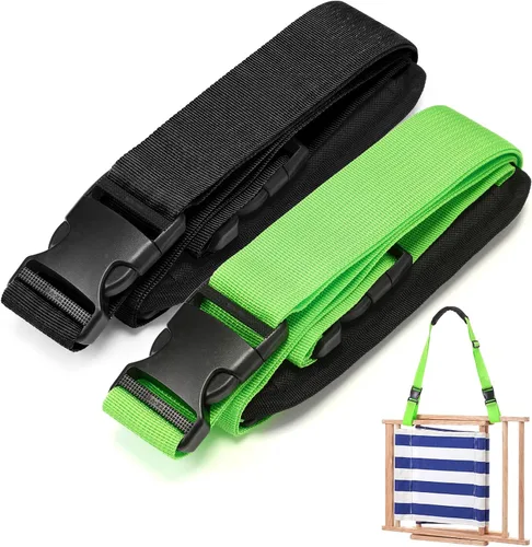 Miniatura 27 de Sanwuta Correa de transporte ajustable para silla de playa, correas para silla de camping, plegables, para playa, mochilero, bicicletas plegables