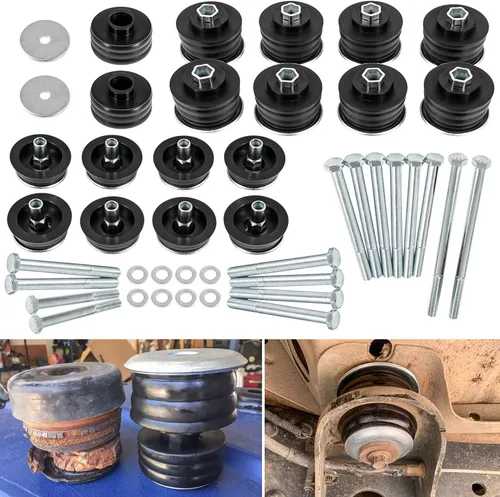KF04060BK Kit de buje de montaje de cuerpo para Ford F250 F350 Super Duty 2008-2016 2WD 4WD Montajes de cabina de cuerpo de poliuretano y fundas de
