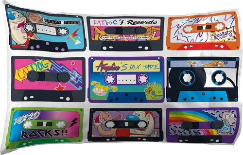 Miniatura 4 de Nickelodeon Splat/Nick 90's Mix Tape - Juego de sábanas de 3 piezas, súper suave, tamaño individual, Varios
