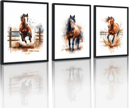 Miniatura 69 de 3 piezas modernas de lienzo de león de animales salvajes, pinturas de retratos de familia de leones, decoración de pared, obras de arte de sala
