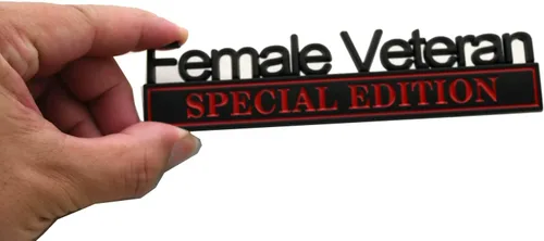 Calcomanía 3D con emblema especial para mujer, edición veterana, emblema especial, diseño de soldado guerrero, edición especial, insignias de