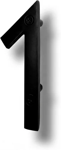 Miniatura 44 de NACH Números de casa flotantes, números de casa negros de aluminio de 6 pulgadas para exteriores, número 5, números de puerta con accesorios