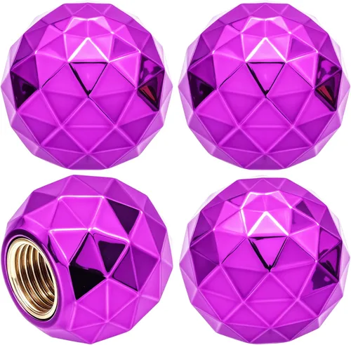 Miniatura 36 de 4 tapones de válvula de neumático estilo calavera, con anillo de goma O, cubiertas universales de vástago de válvula de neumático de núcleo de cobre