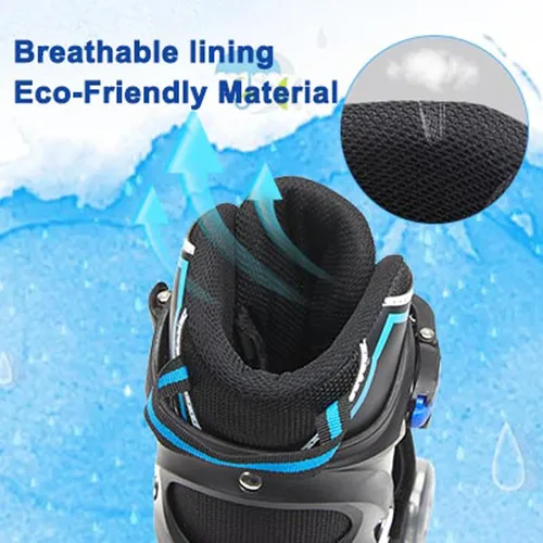 Miniatura 5 de SHDSL Patines de ruedas para niñas para niños principiantes 4 tamaños ajustables, patines de ruedas iluminados con 8 ruedas para niñas, patines
