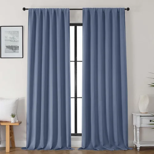Miniatura 118 de Gwine Cortinas opacas para dormitorio, 54 pulgadas de largo, paneles de cortina de ventana con aislamiento térmico y reducción de ruido, cortinas