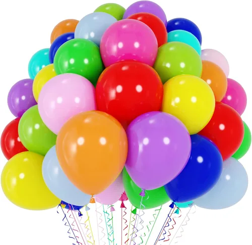 Miniatura 106 de Voircoloria - Globos azul bebé claro, paquete de 66 globos de 12 pulgadas de látex para fiestas para niños y niñas, para cumpleaños, baby shower, 16