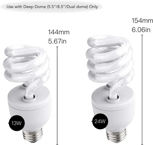 Miniatura 4 de Luz de reptil UVB, bombilla UVB5.0 de 13 W, lámpara de bombilla de reptil UVA UVB para leopardo Gecko crestado, tortuga, bombillas Camaleón UVB