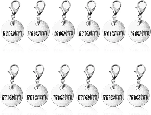 Miniatura 12 de Mandala Crafts Dijes de clip con cierre de langosta para pulsera, collar, joyería de bricolaje; 12 piezas surtidas