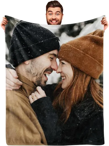 Miniatura 8 de Envío al día siguiente, manta personalizada con foto para regalos de novia, novio, manta con foto personalizada de esposa para regalos de cumpleaños