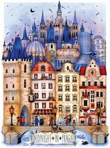 Miniatura 10 de Rompecabezas difícil y desafiante de 1000 piezas para adultos – Barcelona a medianoche por Madalina Tantareanu – Incluye Sagrada Familia, Park