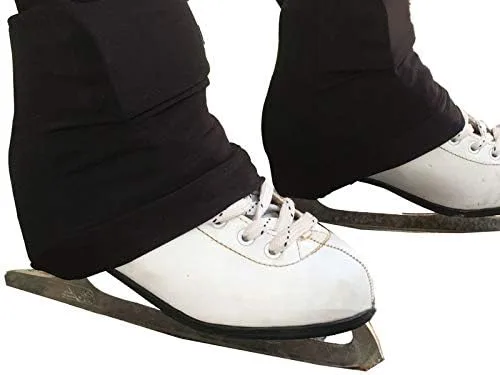 Miniatura 6 de Pantalones de patinaje artístico sobre hielo para niñas, pantalones de práctica sobre botas, pantalones de forro polar fino, pantalones de diamantes