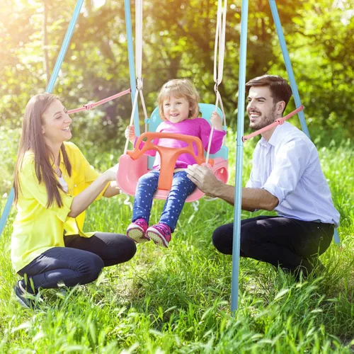Miniatura 6 de TALECO Gear - Juego de columpios 3 en 1 para patio trasero, columpio de bebé para exteriores/interiores, juego de columpios para niños de 6 meses