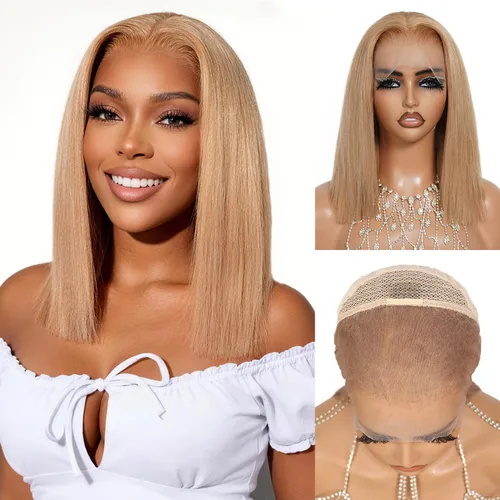Miniatura 9 de Peluca Balayage Wear and Go sin pegamento, predepilada 12A, densidad del 220%, encaje frontal, peluca de cabello humano 6x5, precortada, pelucas