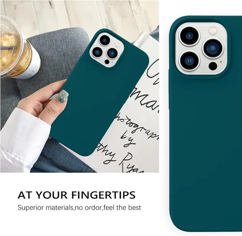 Miniatura 464 de GUAGUA Funda compatible con iPhone 17 Pro Max de 6.9 pulgadas, silicona líquida, goma de gel suave, delgada, forro de microfibra delgada