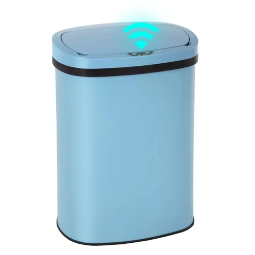Miniatura 30 de PayLessHere Basurero de 13 galones de acero inoxidable Acero Tapa automática sin contacto con sensor de movimiento Bote de basura de cocina