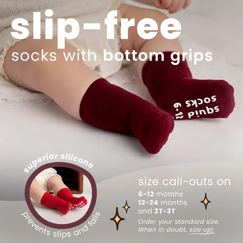 Miniatura 4 de squid socks Calcetines de viscosa de bambú 0-6M, 6-12M, 12-24M y 2T-3T Calcetines que se mantienen puestos