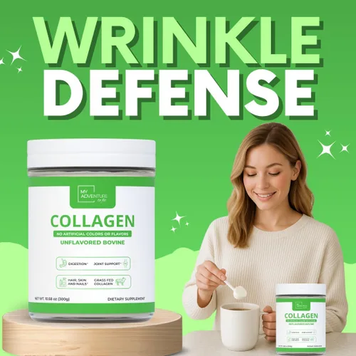 Miniatura 8 de My Adventure to Fit Colágeno hidrolizado para mujeres, polvo de colágeno alimentado con pasto para el crecimiento muscular y proteína de colágeno