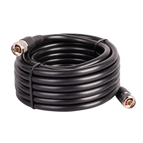 Miniatura 10 de XRDS -RF Cable de extensión coaxial macho N a N macho de 2 pies, baja pérdida KMR400 tipo N