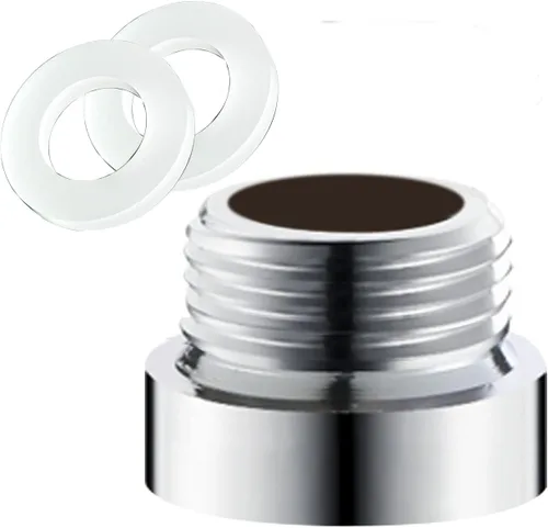 Miniatura 12 de 2 unids 0.787 in extensión de brazo de ducha, acoplador de brazo de ducha, brazo de extensión de cabezal de ducha de acero inoxidable de mano