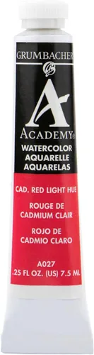 Miniatura 14 de Grumbacher Academy - Pintura de acuarela, 0.25 onzas, tono medio rojo cadmio (A029)
