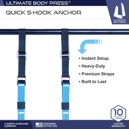 Miniatura 4 de Ceiling Mount Pull Up Bar with 48” Straight Bar and 14” Risers, Fits 16” and 24” Joist by Ultimate Body Press