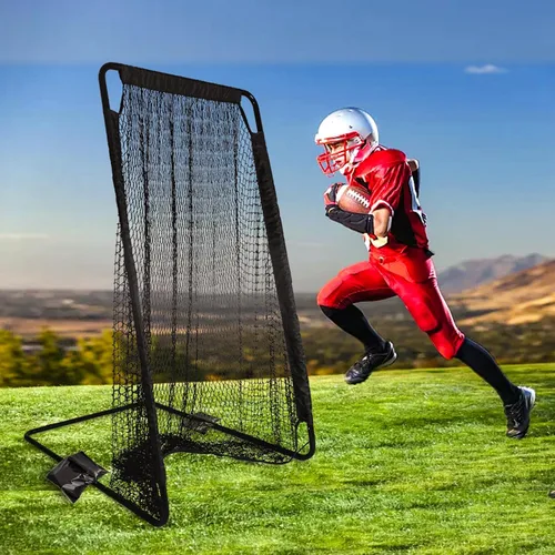 Football Kicking Cage Net - Heavy Duty Portable Training Net with Steel Frame for Backyard Indoor Outdoor Field Goal Training & Punting Passing