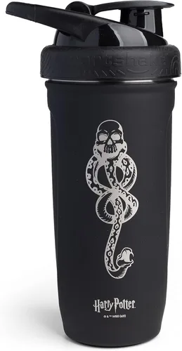 Smartshake Reforce - Botella agitadora de acero inoxidable con logotipo de Harry Potter Dark Mark (30.4 fl oz/30 onzas), botella agitadora deportiva