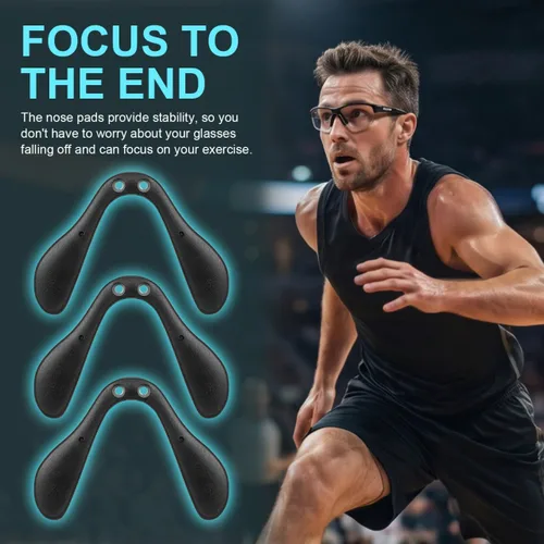 Miniatura 4 de Beavorty 3 unids almohadillas de gafas de silicona marco puente pad soporta reemplazo anti-caída gafas herramienta de fijación para ciclismo