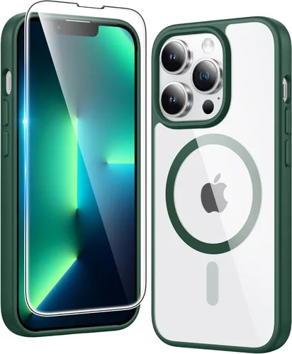 Miniatura 834 de FNTCASE Funda para iPhone 13 Pro-Max: Fundas magnéticas transparentes compatibles con Magsafe Slim anti amarillamiento protección contra caídas