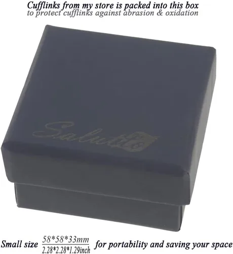 Miniatura 9 de Men's Gold Alphabet Cufflinks 1 Pair with Gift Box