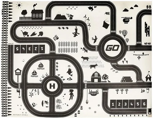 Alfombra de juego para niños, tráfico, rutas de carretera, escena de la ciudad, mapa, modelo, coche, juguete, almohadilla de juego, juegos para