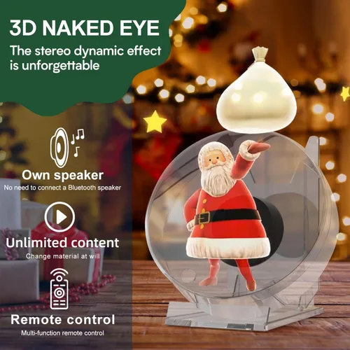 Miniatura 6 de Ventilador de Holograma 3D, Proyector de Ventilador de Holograma de 4.72 Pulgadas con WiFi - Adecuado para Eventos, Fiestas, Festivales y Decoración