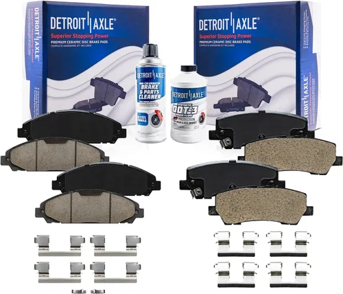 Miniatura 149 de Detroit Axle - Pinza de disco del lado del acompañante + pastillas de freno de cerámica de repuesto para Lexus HS250H Toyota RAV4 Prius V Scion xB