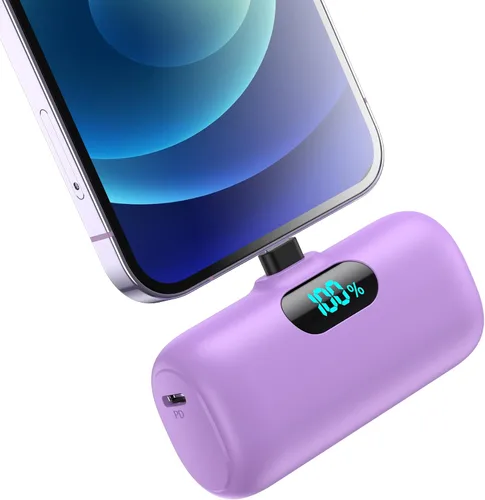 Miniatura 11 de Cargador portátil pequeño para iPhone 14/13,5000mAh PD cargador de carga rápida, mini batería portátil cargador de teléfono esencial de viaje