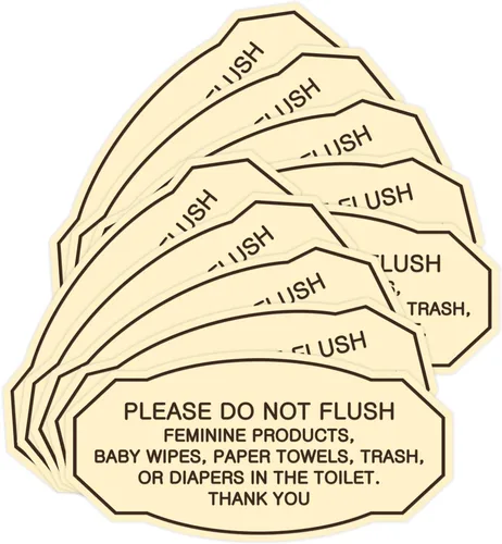 Miniatura 29 de Signs ByLITA Letrero de etiqueta victoriana Please Do Not Flush (Lt Gray), pequeño, 1 paquete Gris claro