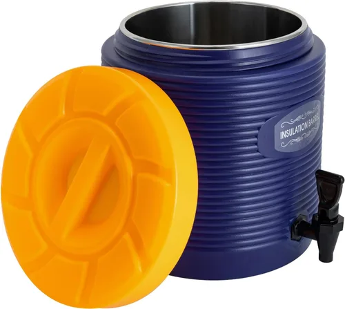 Dispensador aislado de bebidas de acero inoxidable de 13 litros/3.4 galones, dispensador de bebidas frías y calientes con mango y grifo, dispensador