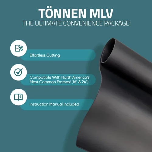 Miniatura 5 de Vinilo cargado en masa de 1.23 lb/ft2 – Barrera profesional de insonorización MLV. Grosor óptimo. Barrera de ruido premium Barrera de sonido 4 x