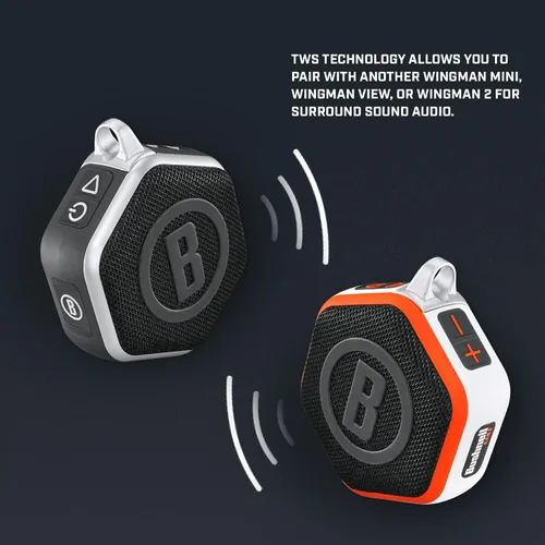 Miniatura 10 de Bushnell Golf Wingman Mini altavoz GPS – Altavoz de golf Bluetooth ultra portátil con distancias audibles, soporte magnético para carro