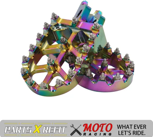 Miniatura 7 de AnXin Estriberas Reposapiés Pedales de Pie Apoyos CNC MX para KLX300 KLX300R KLX300SM 97-07 20-24 KLX250 06-20 KLX250S 09-14 KLX250R 94-96 KLX650
