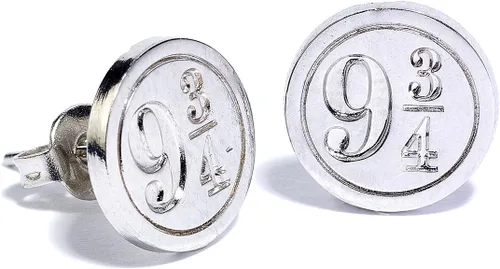 Miniatura 4 de Harry Potter Juego de 3 aretes de tuerca oficiales Reliquias de la MuerteSnitch DoradoPlataforma 9 34, Metal