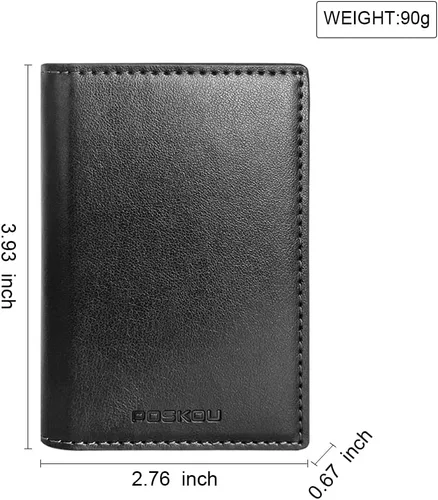 Miniatura 7 de POSKOU Pop up Slim Credit Card Holder Wallet RFID Blocking Smart Metal Cards Wallet for Men