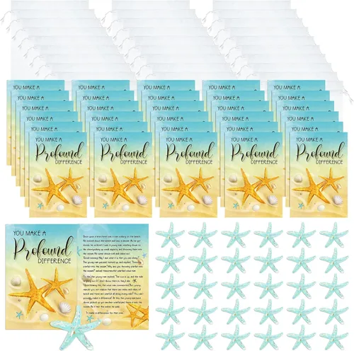 Miniatura 11 de Gersoniel 30 juegos de regalos de agradecimiento a los empleados, regalos de historia de estrellas de mar a granel, juego motivacional