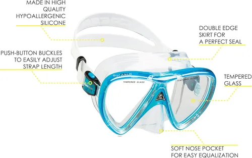 Miniatura 2 de Cressi Adult Complete Snorkeling Set (Mask, Dry Snorkel, Adjustable Fins) - Lightweight Traveling Equipment - Tonga Pro Dry Set: Designed in Italy