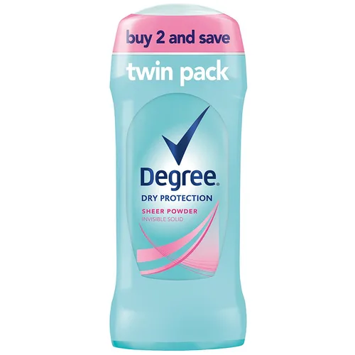 Degree MotionSense Desodorante antitranspirante para mujer, energía fresca, 2.6 onzas, paquete doble, Sheer Powder